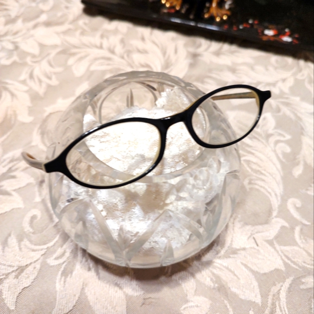 👓 Classic 90's Italian Made Black & Caramel Prescription Eyeglasses - Picture 7 of 16